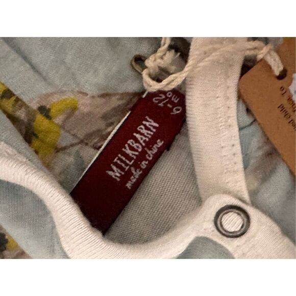 NEW WITH TAGS OUT OF STOCK MILKBARN Blue Bird Bamboo Hooded Romper size 6 months - Picture 5 of 9